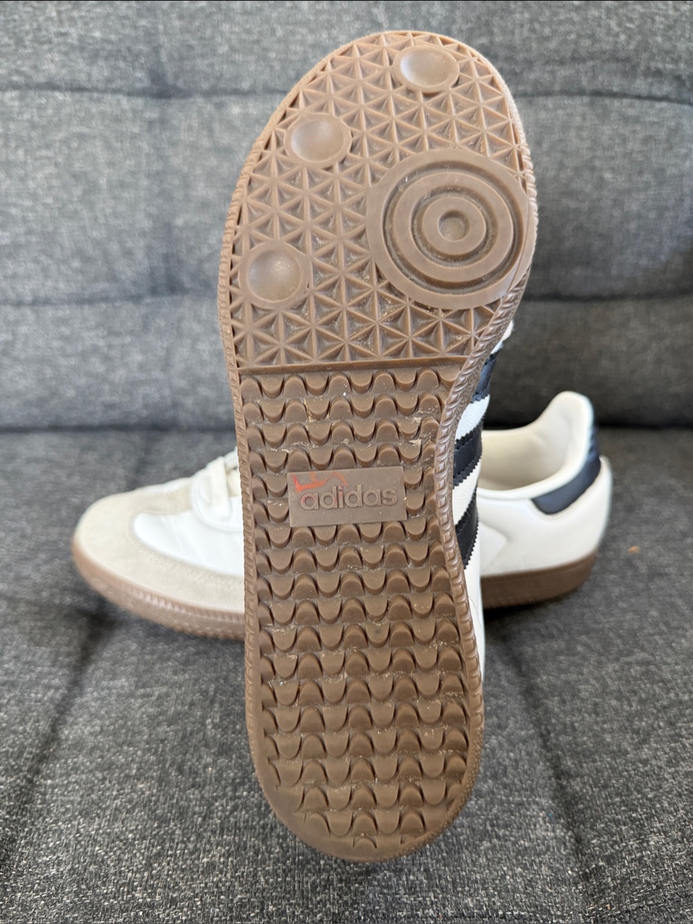 adidas Samba White Black with Gum Sole - Picture 7 of 9